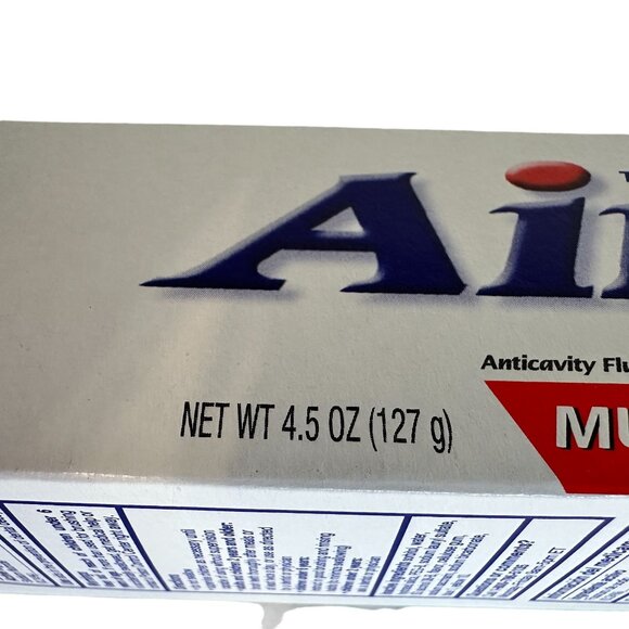 Aim Multi-Benefit Gel Toothpaste 4.5 Oz 5 Pack Whitening Fresh Mint Made in USA - Picture 13 of 13